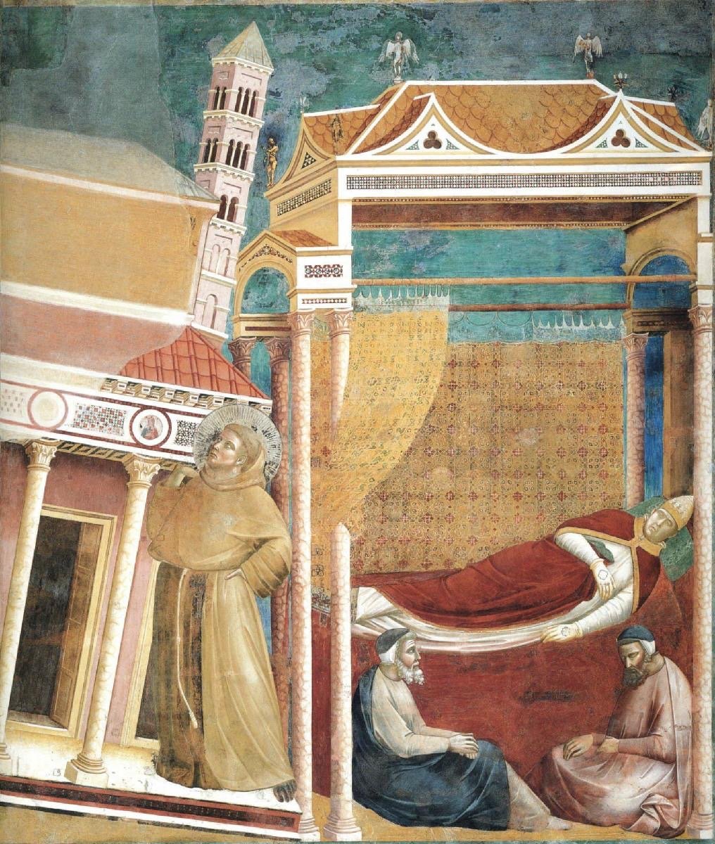 Pope Innocent III's dream of Francis holding up the Lateran Basilica