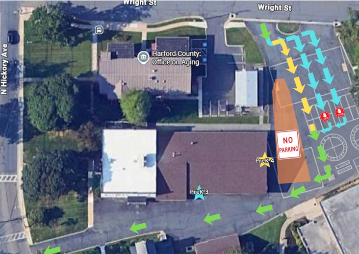 ES PreK-3 and PreK-4 Swenson Drop-off diagram